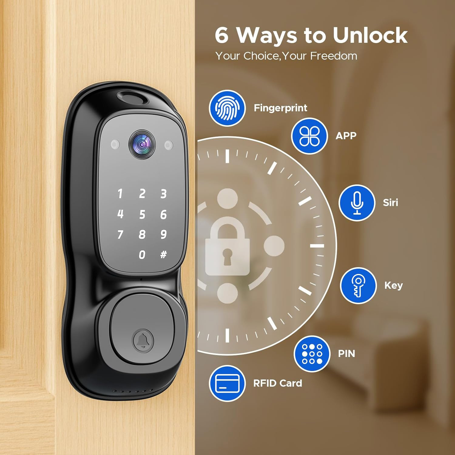 Tuya Wifi Smart Door Lock ‎Cam - Electronics & Gadgets Charging Gocable 8 In 1 Edc 100W Cable 评论和价格