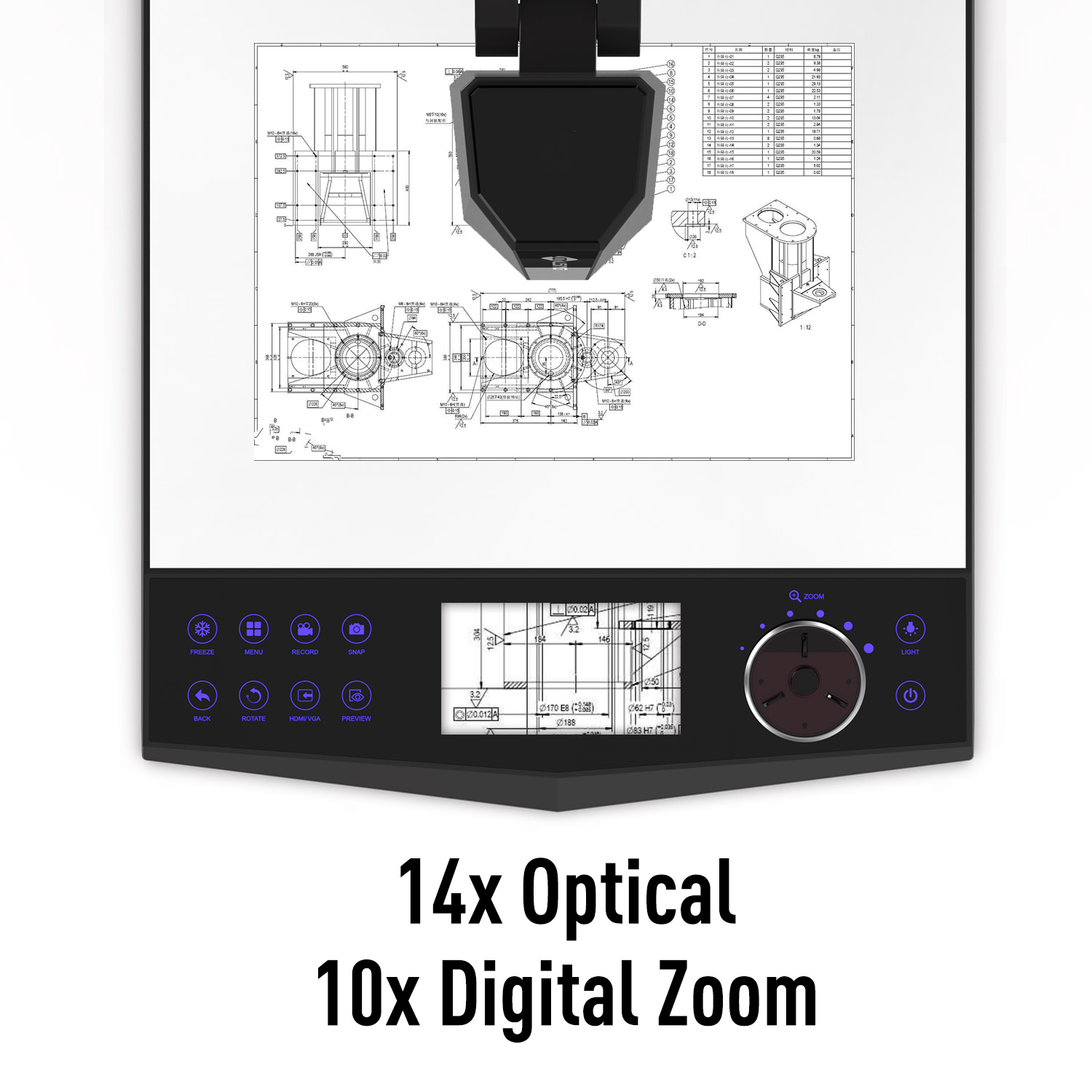 140X Optical 4k A3 Visualizer  - Document Camera Visualizer 评论和价格