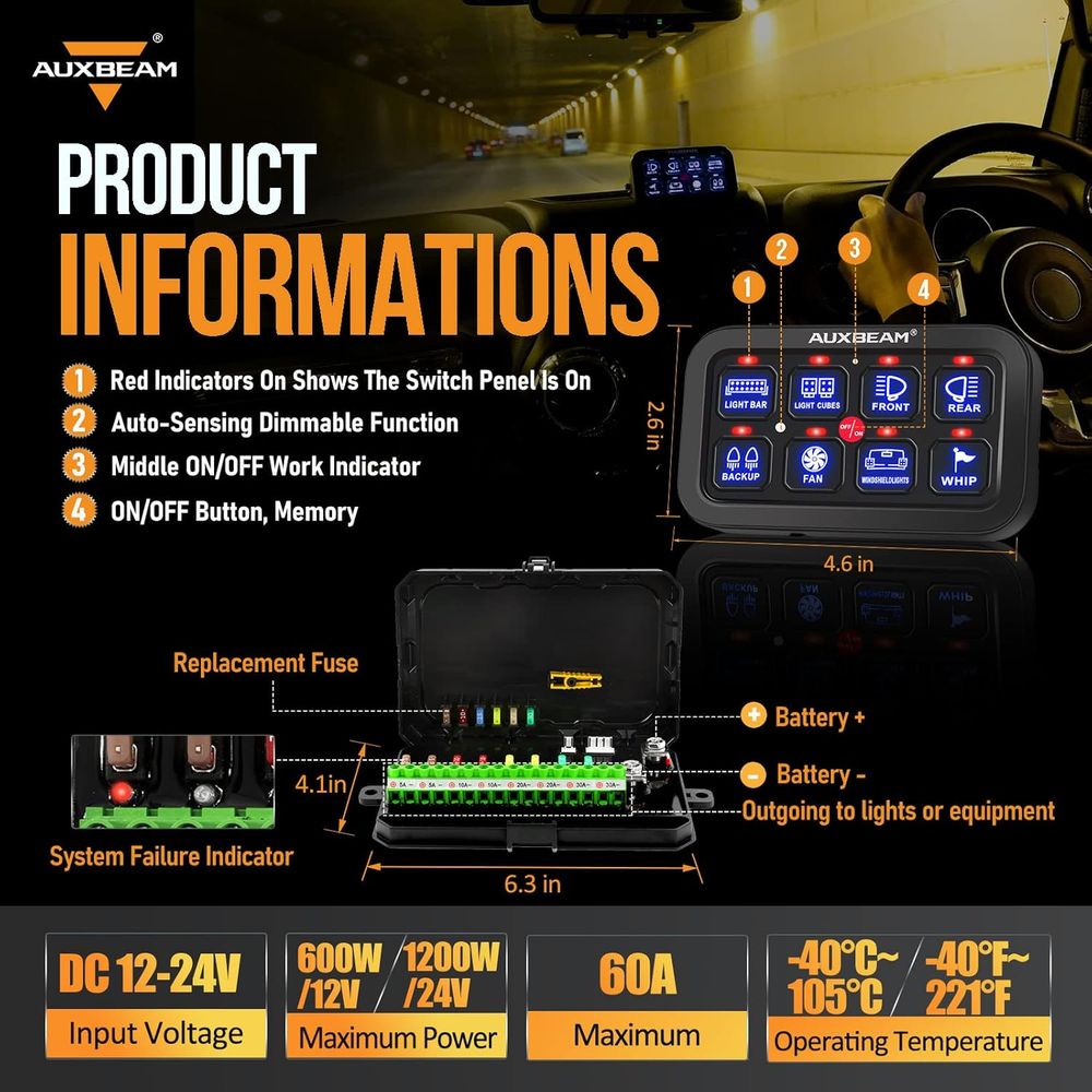 8 Gang Switch Panel BA80 Autom - Electronics & Gadgets Charging Gocable 8 In 1 Edc 100W Cable 评论和价格