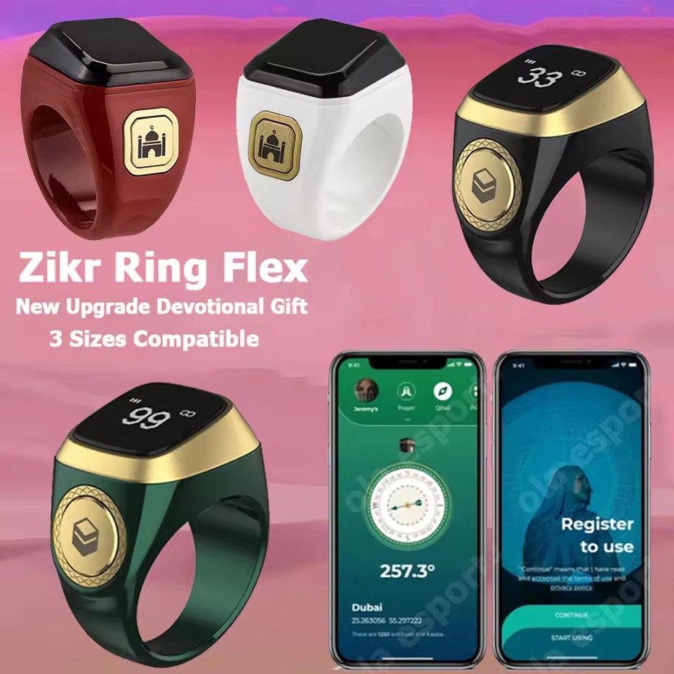 2026 Newest Qibla Zikr Muslim  - Smart Ring Health 评论和价格