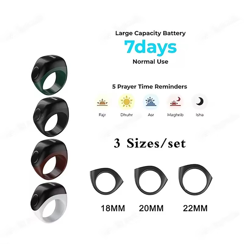 2026 Newest Qibla Zikr Muslim  - Smart Ring Health 评论和价格